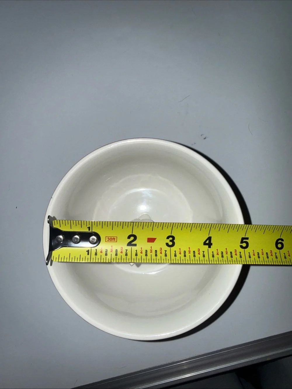 Kcare Pink & White Stoneware Bowl w Bunny in the Center See Pics For Measurement